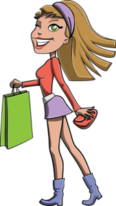 111.3-shopper ragazza shopping spesa busta